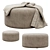 Folk Pouf Collection: Stylish, Cozy Seating 3D model small image 5