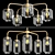 Elegant Glass Chandelier: Sculptural Collection 3D model small image 2