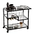 Sleek Drink Bar Cart Set 3D model small image 2