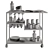 Sleek Drink Bar Cart Set 3D model small image 6