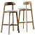 Modern Upholstered Bar Stool 3D model small image 1