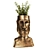 Ancient Easter Island: Bronze Statue with Plant 3D model small image 2