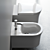 Duravit White Tulip Wall Hung WC & Bidet 3D model small image 2