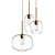 Customizable Glass Chandelier: Sculptural Elegance 3D model small image 1