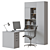 Versatile Office Furniture Set with Three Bookshelf Options 3D model small image 4