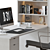 Versatile Office Furniture Set with Three Bookshelf Options 3D model small image 5
