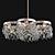 Modern Daisy Nickel Chandelier 3D model small image 3