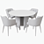 Elegant Porada Table & Chair 3D model small image 3