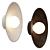 Sleek Circles Wall Sconce 3D model small image 3