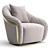 Elegant Portofino Armchair: Luxury Comfort for Your Home 3D model small image 1