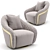 Elegant Portofino Armchair: Luxury Comfort for Your Home 3D model small image 3