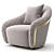 Elegant Portofino Armchair: Luxury Comfort for Your Home 3D model small image 4