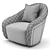 Elegant Portofino Armchair: Luxury Comfort for Your Home 3D model small image 7