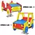 Spring Ride-On Cars. Set of 2 3D model small image 1