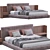 Modern Minotti Bed: Brasilia 3D model small image 2