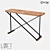 Rustic Oak Console Table 3D model small image 1