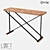 Rustic Oak Console Table 3D model small image 3