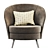 Elegant Melville Chair: Polys 96,124 3D model small image 3