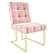 Glamour Velvet Goldfinger Dining Chair 3D model small image 1