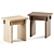 Elegant Japanese Oak Chair 3D model small image 1