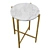 Golden Marble French Side Table 3D model small image 3