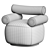 Cozy Bliss: Mallow Lounge Chair 3D model small image 4
