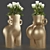 Golden Booty Vase: Glamorous Ceramic Décor 3D model small image 1