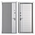 Holz Newest NT 3: Secure Metal Entrance Door 3D model small image 4