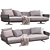 Luxurious Bretton Sofa by Flexform 3D model small image 3