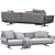 Luxurious Bretton Sofa by Flexform 3D model small image 4