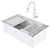 Ruvati Single Bowl Sink: Stylish and Durable 3D model small image 5