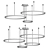 Luxury Cruise Lampatron Chandelier 3D model small image 2