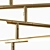 Golden Geometric LED Chandelier 3D model small image 3