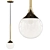 Sleek Black Solo Pendant Light 3D model small image 4