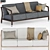 Elegant Malena Sofa: Modern Design, Premium Fabric & Wood 3D model small image 1