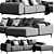 Stylish Oslo Corner Sofa 3D model small image 2