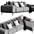 Stylish Oslo Corner Sofa 3D model small image 3