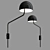 Bold and Sleek Officer Wall Lamps 3D model small image 2