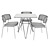 Metallic Elegance: Marlen Met Chair 3D model small image 3