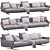 Elegant Bretton Sofa by Flexform 3D model small image 1