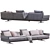 Elegant Bretton Sofa by Flexform 3D model small image 3