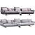 Elegant Bretton Sofa by Flexform 3D model small image 4