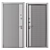 Modern Metal Entrance Door NT 4 3D model small image 4