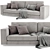 Modern Reversi 2-Seater Sofa by Molteni&C 3D model small image 3