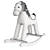 Leader Kids Textile Rocking Horse 3D model small image 4