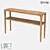 Rustic Pine Console Table 3D model small image 1