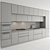 Modern Wood and White Kitchen 3D model small image 5