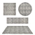 Versatile Set of 8 Stylish Rugs 3D model small image 1