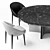 Elegant Minotti Lido Chair & Table 3D model small image 2