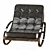 Modern Leather Rocking Chair 3D model small image 1